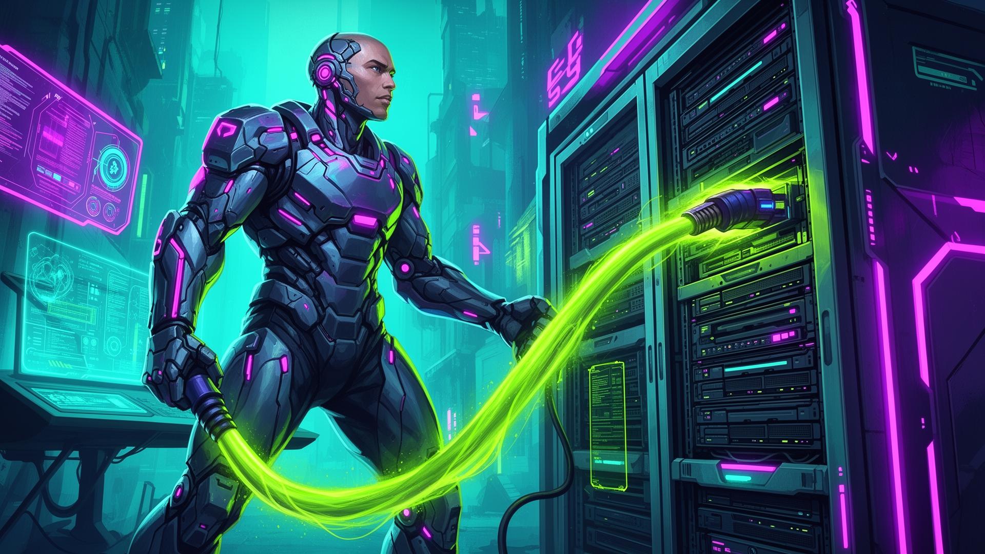 CTO cyborg connecting to Solana server infrastructure